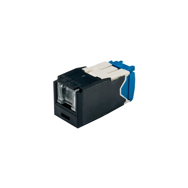 Panduit 1-PORT MOD JACK CAT6A 8W8P UTP, MINICOM T568A/B SPRING SHUTTER, BLACK CJH6X88TGBL